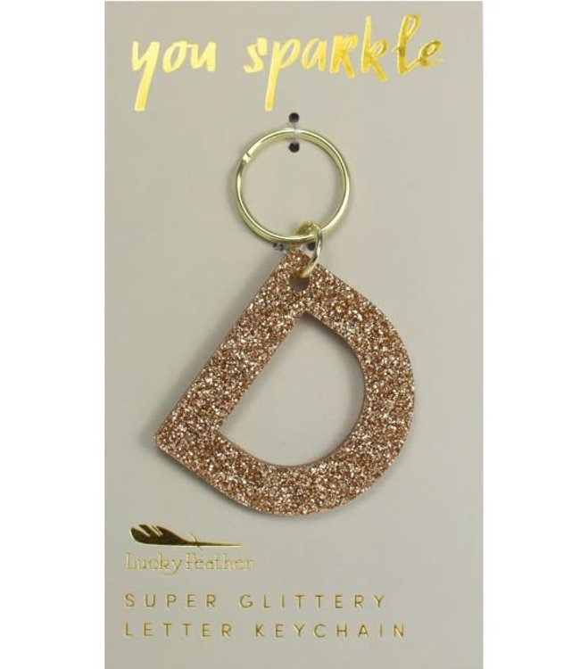 Glitter Letter Keychain