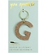 Glitter Letter Keychain