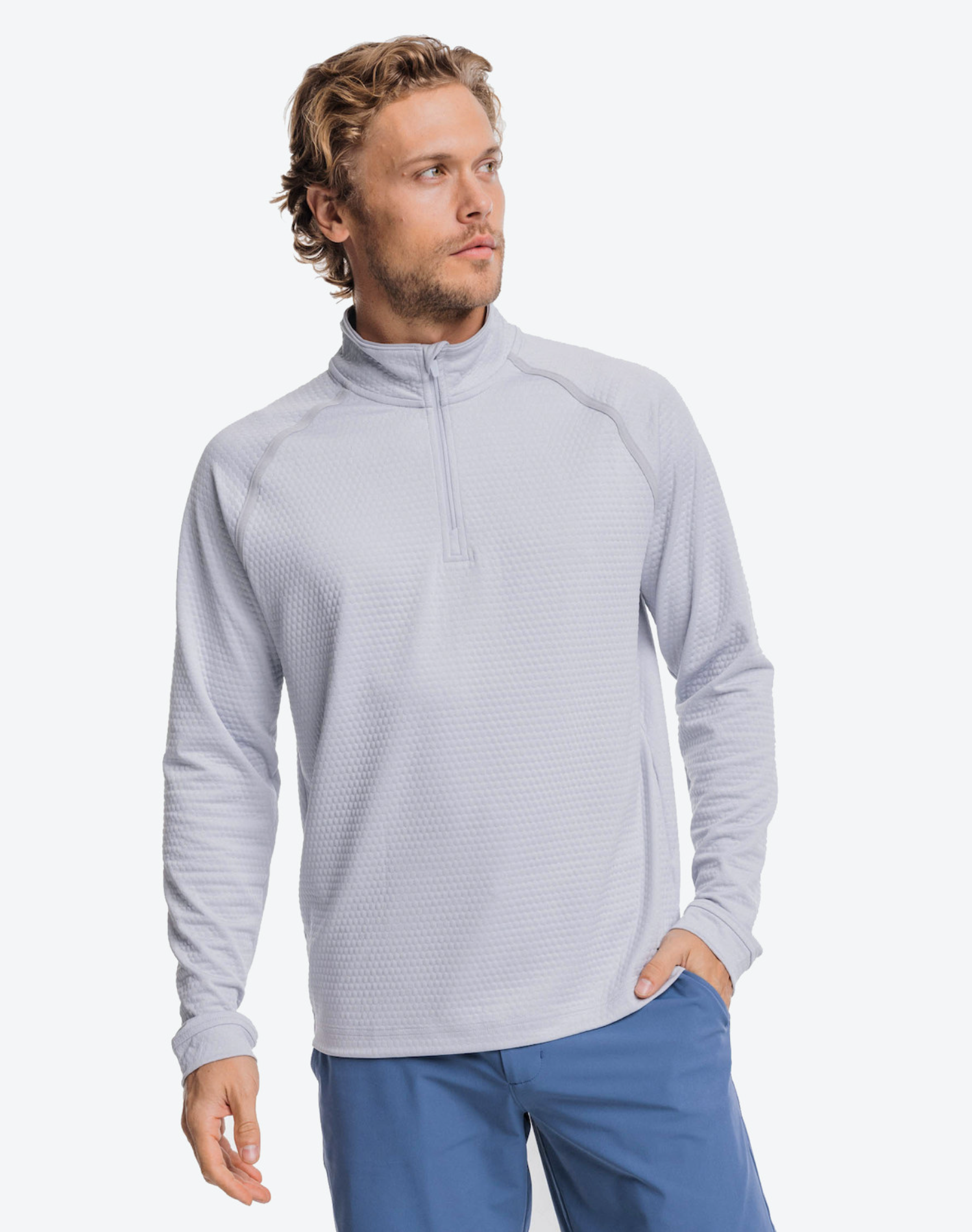 Men's Scuttle Heather Performance Quarter Zip Hoodie