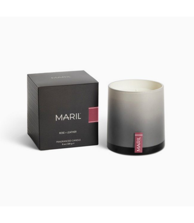 MARIL Rose & Leather 8oz Candle