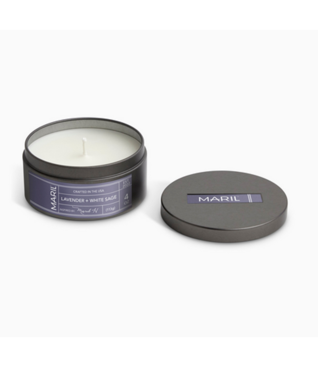 MARIL Lavender & White Sage 4oz Travel Candle