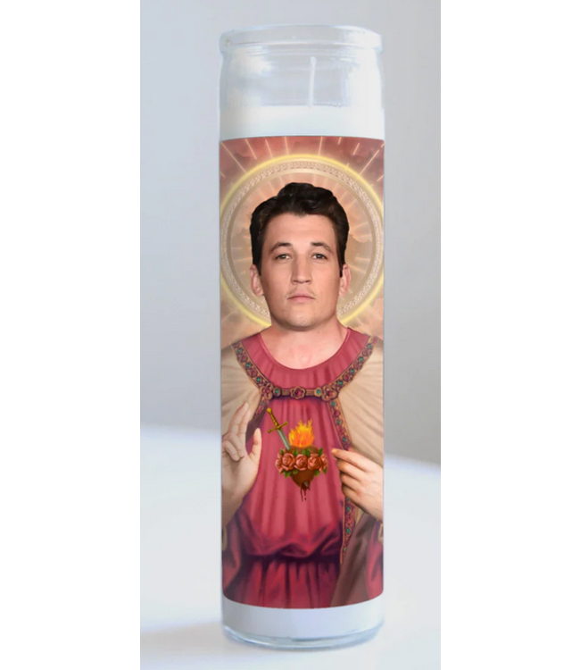 Saint Miles Teller Prayer Candle