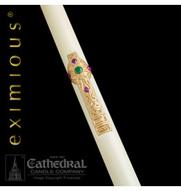 Cathedral Candle Cross of Erin Paschal Candle