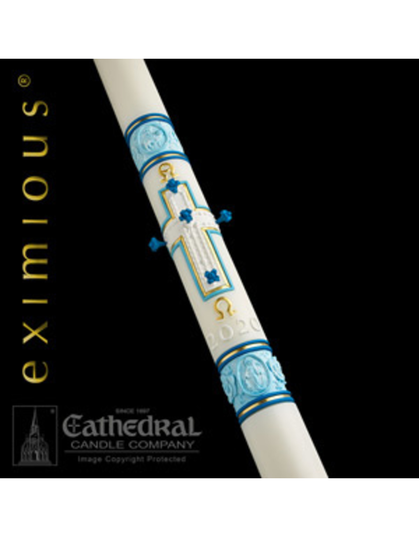 Cathedral Candle Most Holy Rosary Paschal Candle