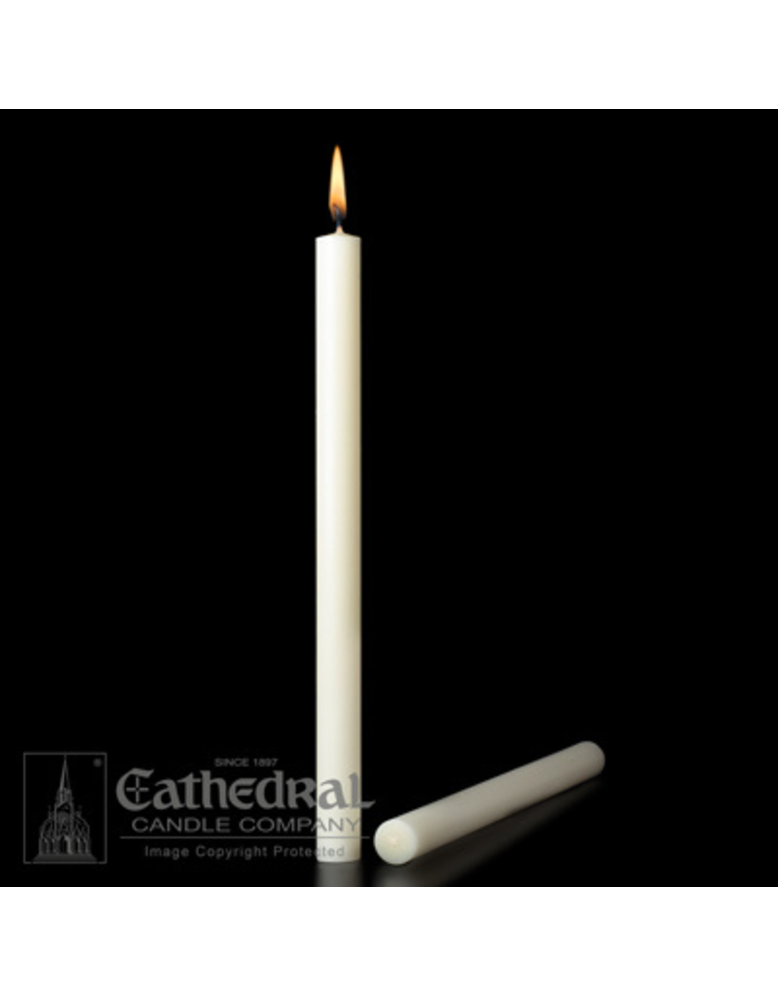 Cathedral Candle 51% Beeswax Altar Candles 1.5"x34" PE (2)