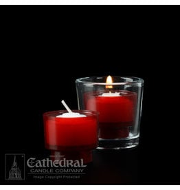 Cathedral Candle 4-Hour Ruby Votive ez-Lite Candles (Case of 2 Boxes)