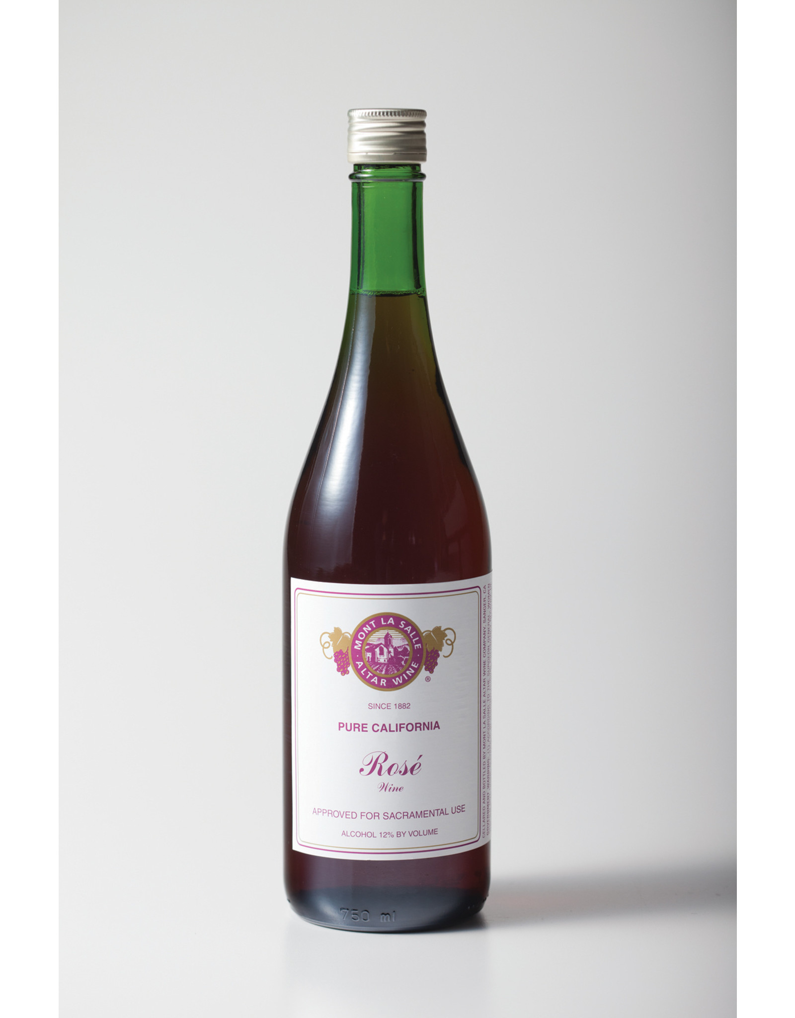 Napa Valley (Mont La Salle) $101.90 Rose Bottles, CANNOT BE SOLD ONLINE, CALL TO ORDER Rose (12 750-ml Bottles) Wine