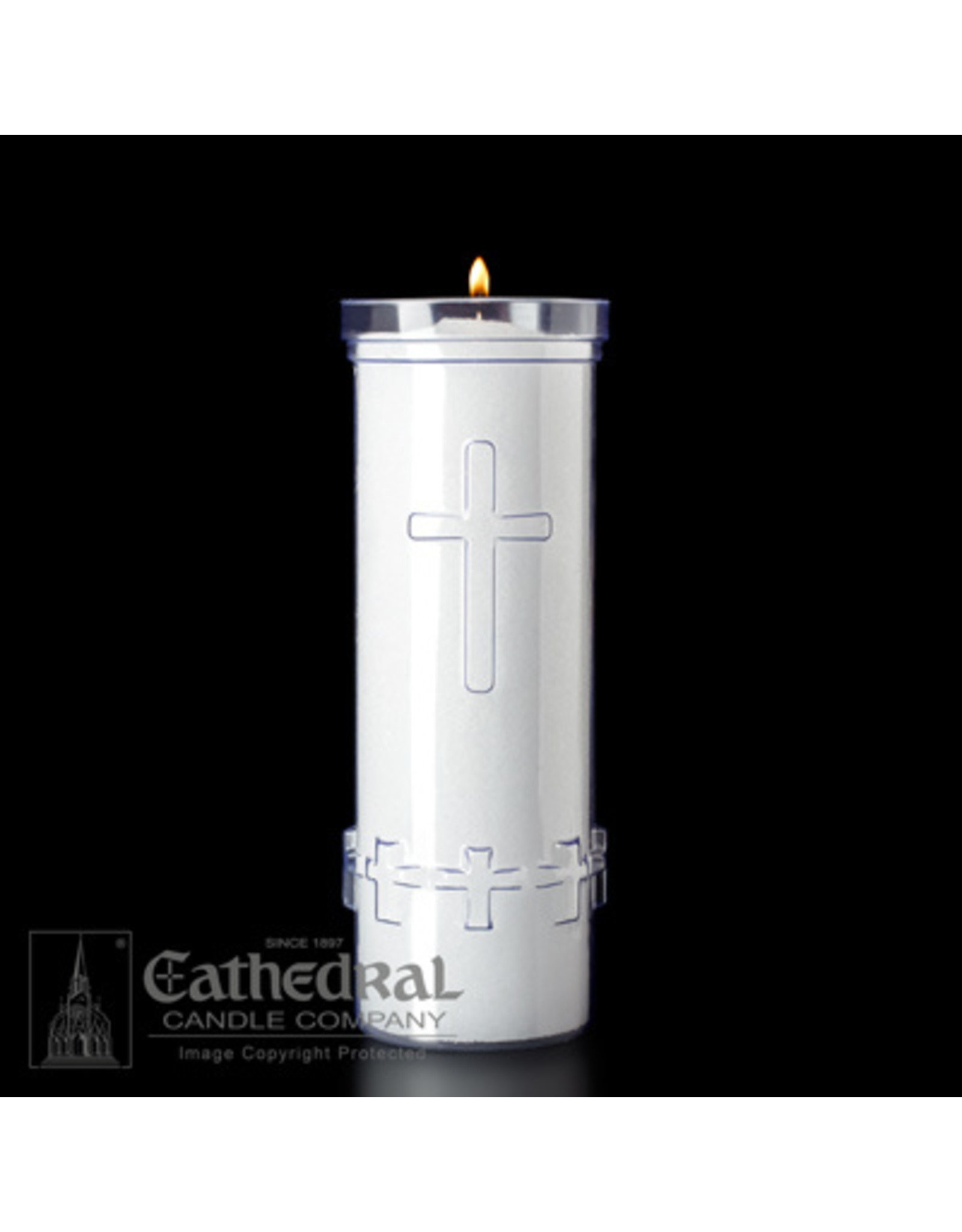 Cathedral Candle 7-Day Plastic Divine Presence Candle (Each)