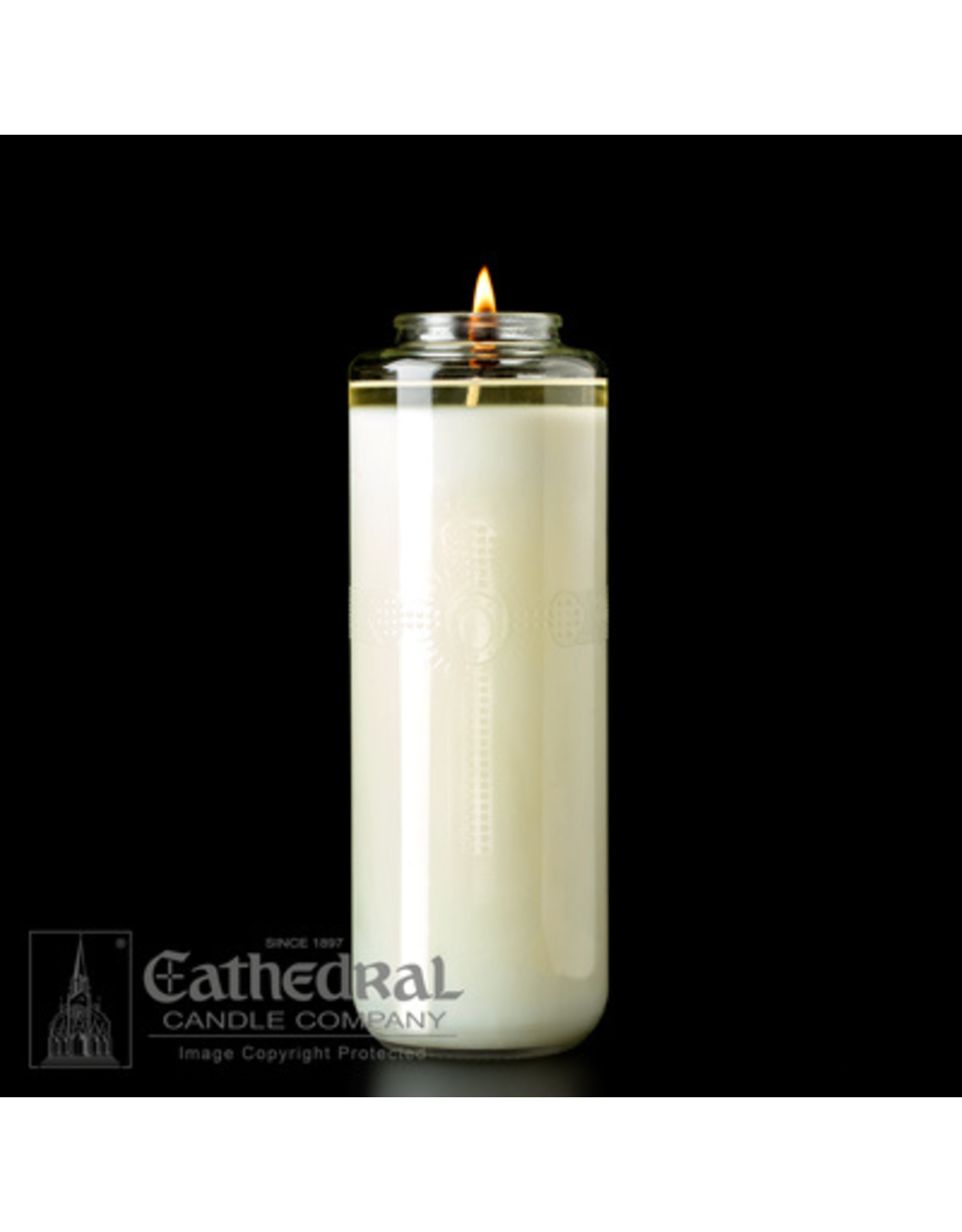 Cathedral Candle 8-Day 100% Beeswax "Prima Sanctum" Glass Candles (12)