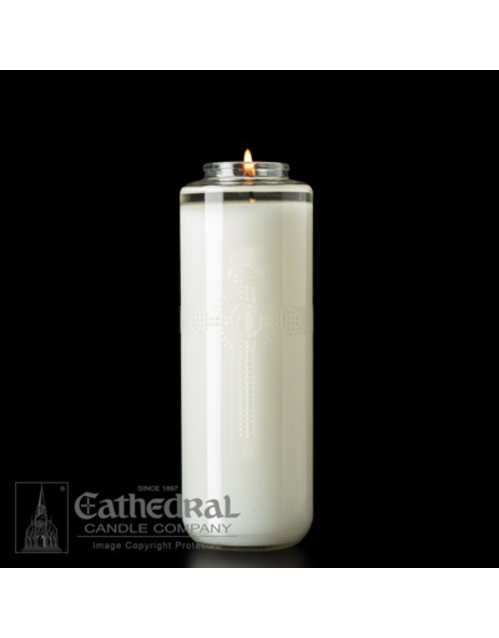 Cathedral Candle 8-Day 12% Beeswax "Sacralux" Glass Candles (12)