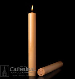 Unbleached Altar Candles 51% Beeswax 2"x17" (2)