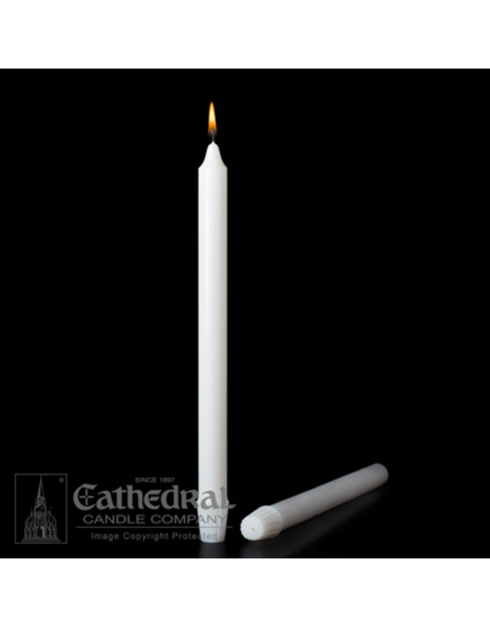 Cathedral Candle 51% Beeswax Altar Candle 7/8"x12" SFE (Each)