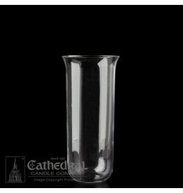 Cathedral Candle 8-Day Glass Globe - Clear (Flared Top)