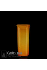 Cathedral Candle 8-Day Glass Globe - Amber (Flared Top)