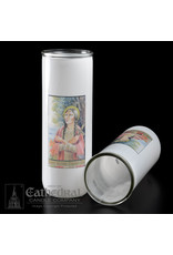 Cathedral Candle 5, 6, 7-Day Glass Globe - St. Kateri Tekakwitha (Each)