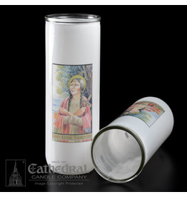 Cathedral Candle 5, 6, 7-Day Glass Globe - St. Kateri Tekakwitha (Each)