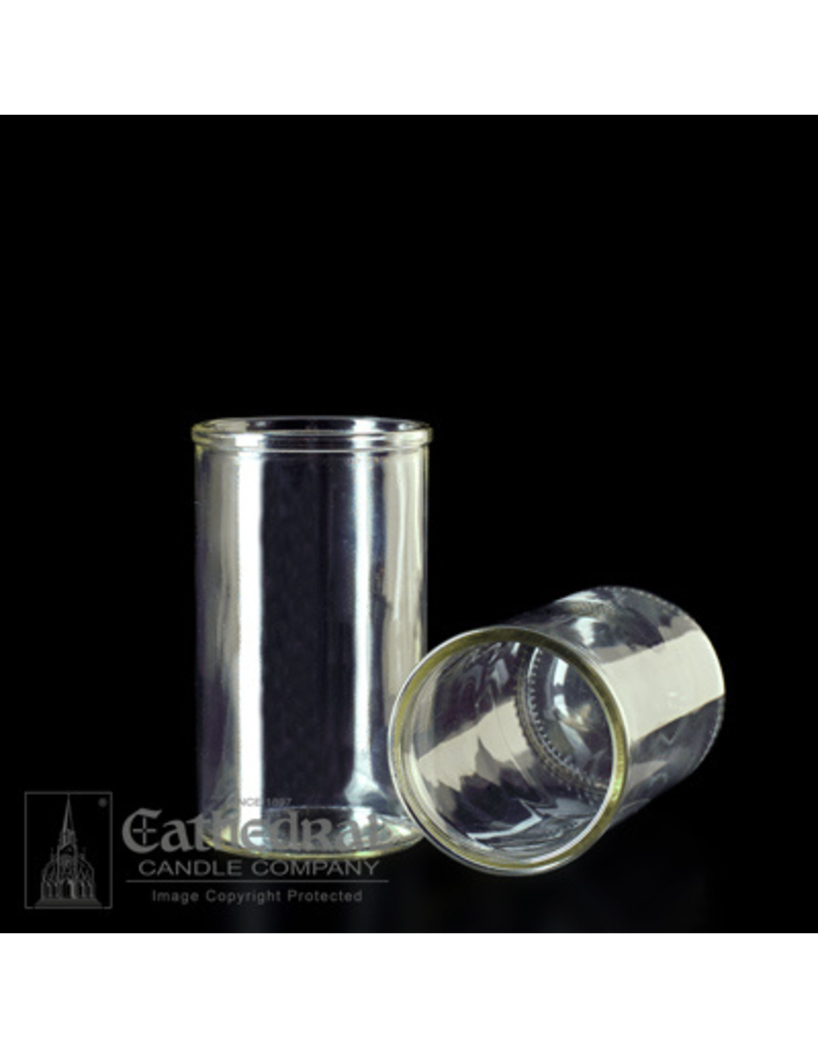 Cathedral Candle 3-Day Glass Globes - Crystal (12)