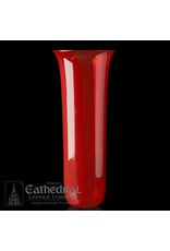 Cathedral Candle 14-Day Glass Globe - Ruby (Flared Top)