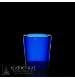 Cathedral Candle Votive Light Glasses - Blue, 15 Hour (12)