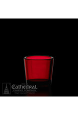 Cathedral Candle Votive Light Glasses - Ruby, 2-10 Hour (12)