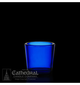 Cathedral Candle Votive Light Glasses - Blue, 2-10 Hour (12)