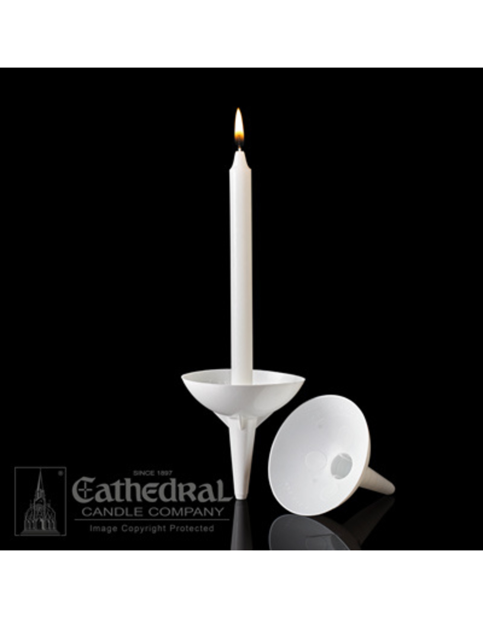 Cathedral Candle Plastic Handle Drip Protectors (100)