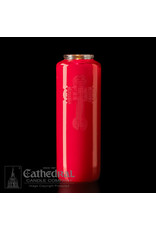 Cathedral Candle 6-Day Ruby Glass Candles (12)