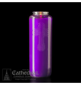 Cathedral Candle 6-Day Purple Glass Candle (Each)