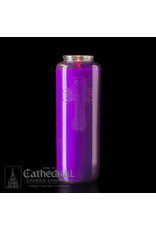 Cathedral Candle 6-Day Purple Glass Candles (12)