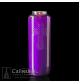 Cathedral Candle 6-Day Purple Glass Candles (12)