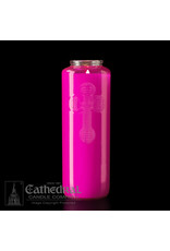 Cathedral Candle 6-Day Rose Glass Candle (Each)