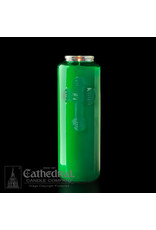 Cathedral Candle 6-Day Green Glass Candles (12)