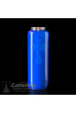 Cathedral Candle 6-Day Blue Glass Candle (Each)