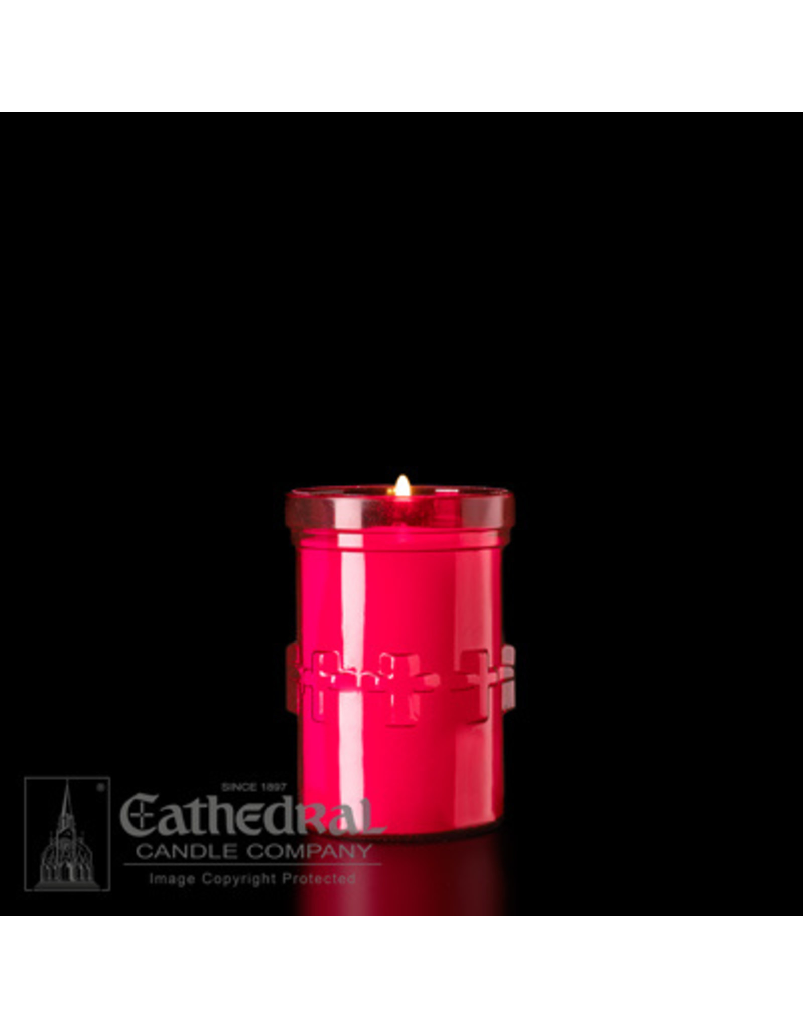 Cathedral Candle 3-Day Devotiona-Lite Ruby Plastic Candle (Each)