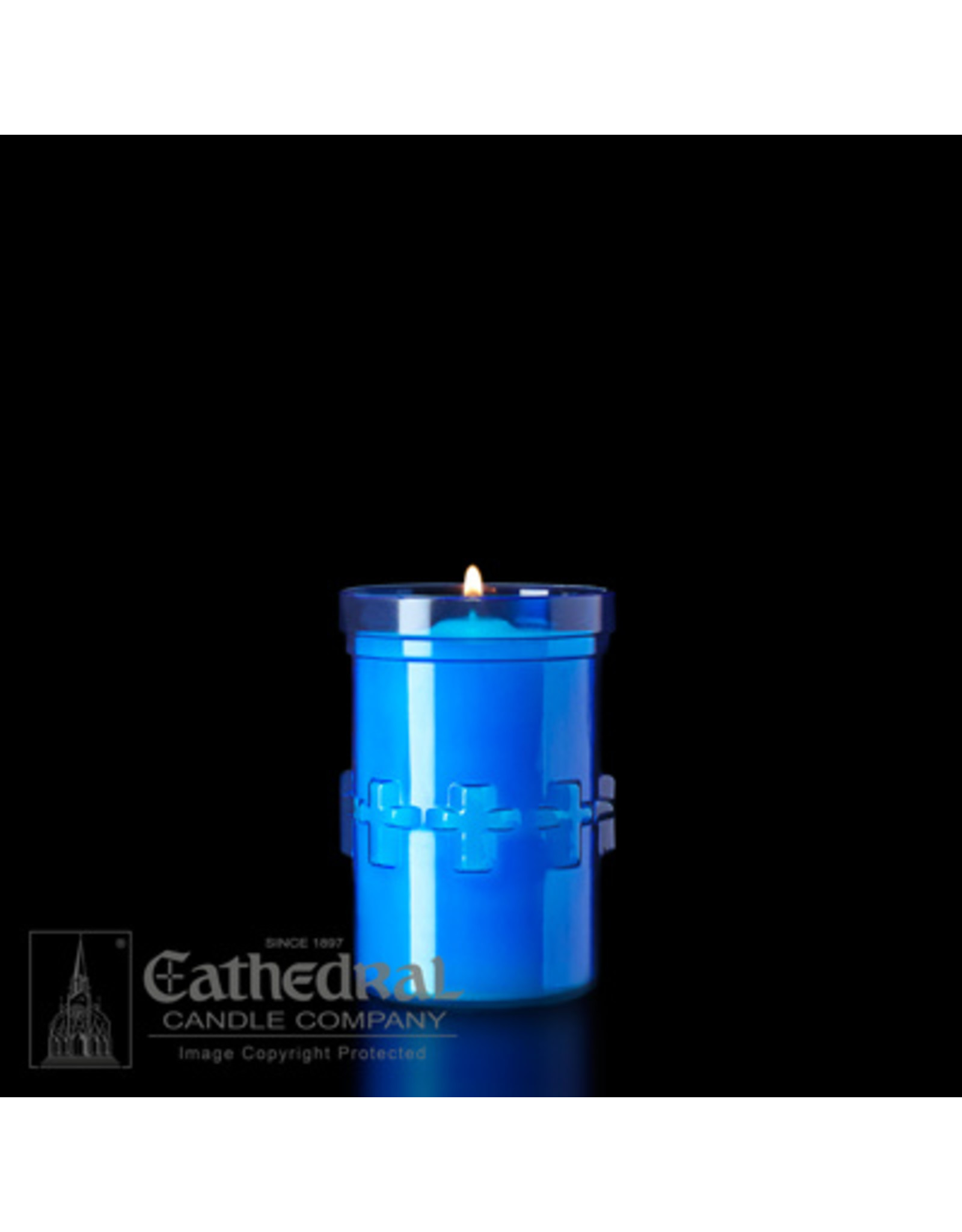 Cathedral Candle 3-Day Devotiona-Lite Blue Plastic Candles (48)