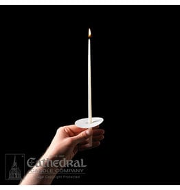 Cathedral Candle Congregational Candles 11" Taper 51% Beeswax w/Paper Drip Protectors (100)