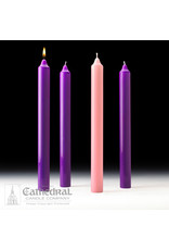 Cathedral Candle Advent Candles 1.5x16 (3 Purple, 1 Rose)