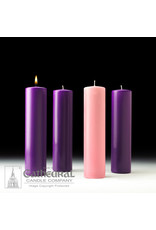 Cathedral Candle Advent Candles 3x12 (3 Purple, 1 Rose)