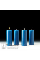 Cathedral Candle Advent Candles 3x8 (4 Blue)