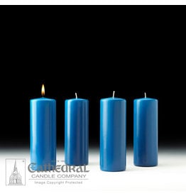 Cathedral Candle Advent Candles 3x8 (4 Blue)