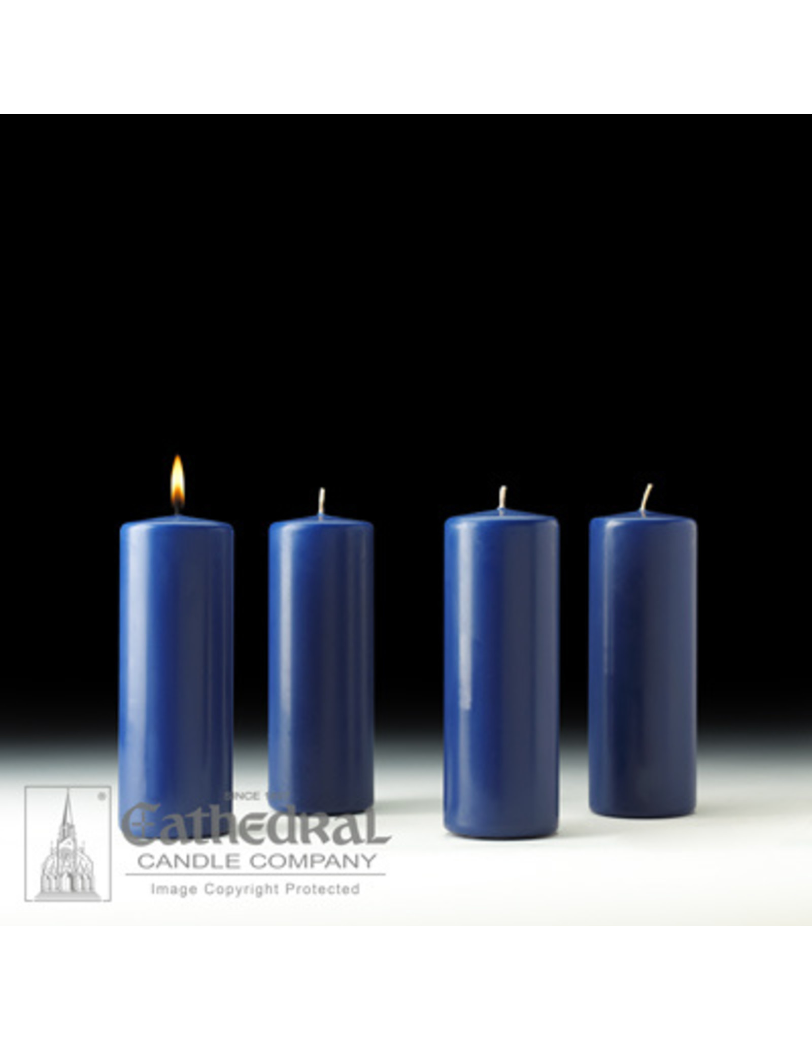 Cathedral Candle Advent Candles 3x8 (4 Sarum Blue)