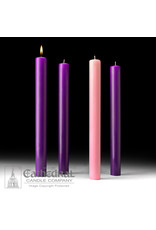 Cathedral Candle 51% Beeswax Advent Candles 1.5x16 (3 Purple, 1 Rose)