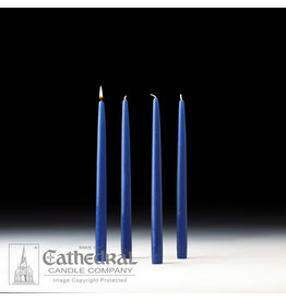 Cathedral Candle Advent Taper Candles - 12" (Blue) (Box of 4)