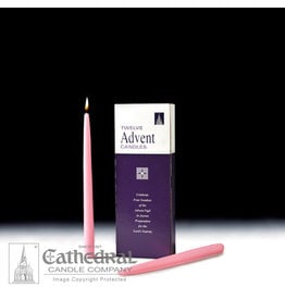 Cathedral Candle Advent Taper Candle - 12" (Rose) (each)