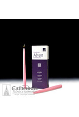 Cathedral Candle Advent Taper Candles - 12" (Rose) (Box of 12)