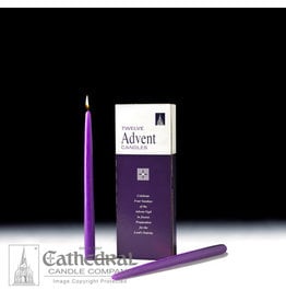 Cathedral Candle Advent Taper Candles - 12" (Purple) (Box of 12)