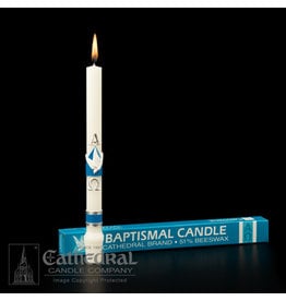 Cathedral Candle Baptism Candle - 51% Beeswax (Each)