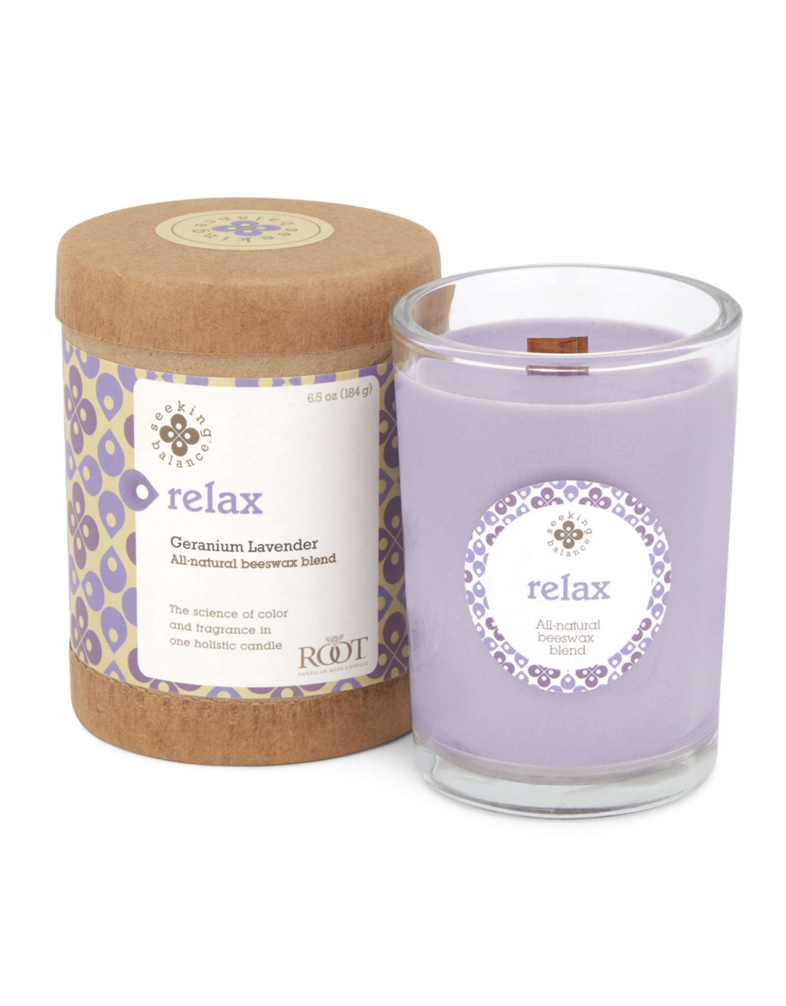 Root Root Candle - Relax (Geranium Lavender)