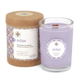 Root Root Candle - Relax (Geranium Lavender)