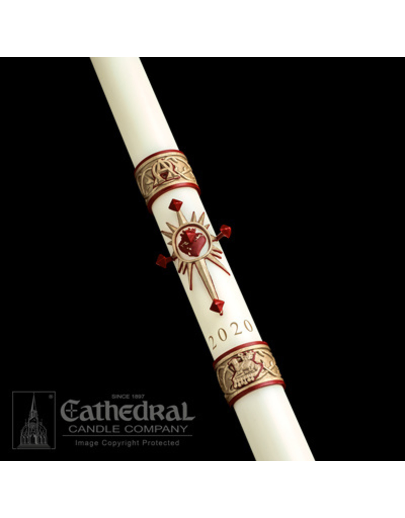 Cathedral Candle Sacred Heart Paschal Candle
